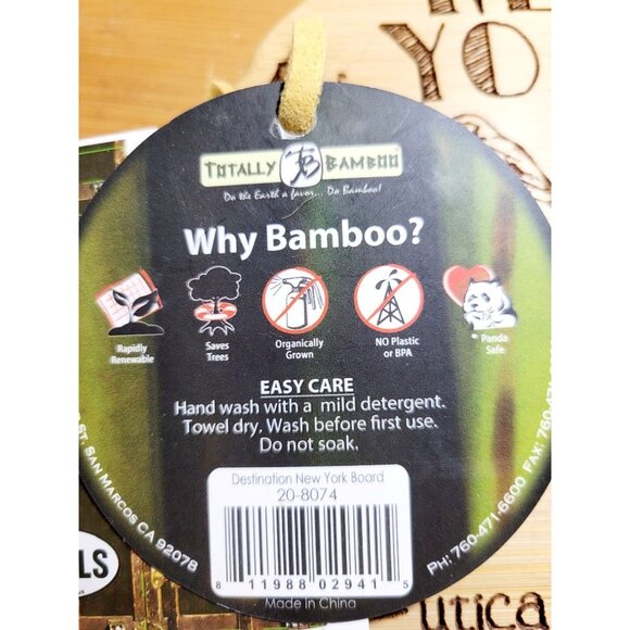 New York State Shaped Bamboo Cutting Board with Landmarks & Destinations - Picture 10 of 12